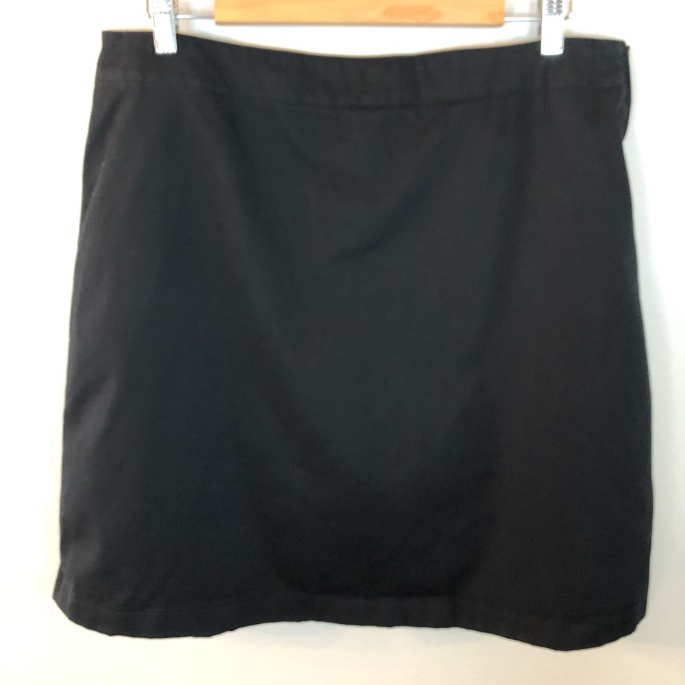 Lands End chino Skort black size 14 at knee
